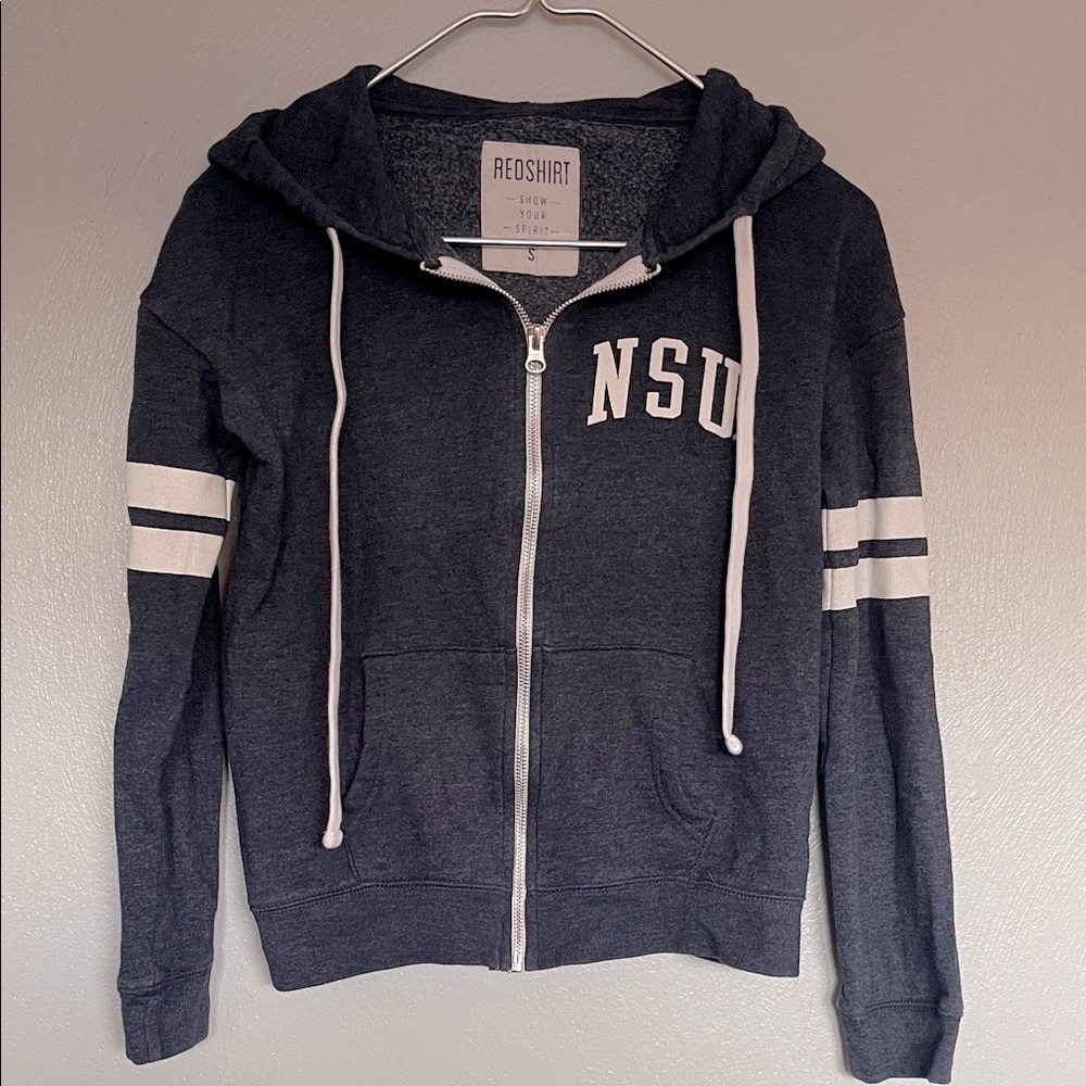 Redshirt Show Your Spirit NSU Zip-Up Hoodie Sweatshirt Small Navy Blue